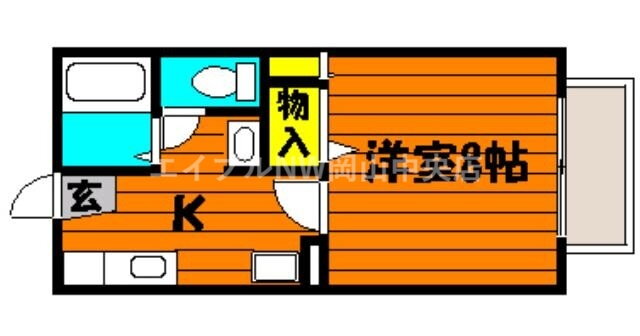 岡山県岡山市北区高柳西町 大安寺駅 1K アパート 賃貸物件詳細