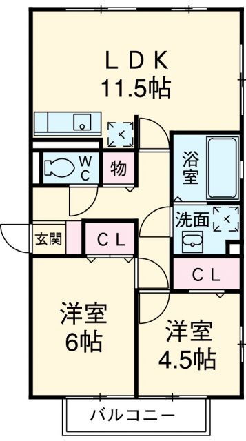 センチュリーハイムあかね台 2階 2LDK 賃貸物件詳細