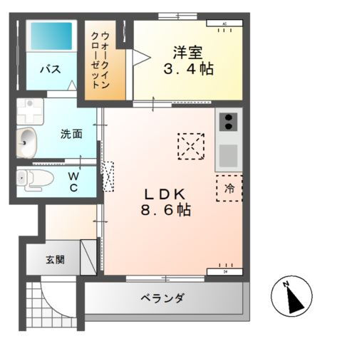 茨城県つくば市花室 つくば駅 1LDK アパート 賃貸物件詳細