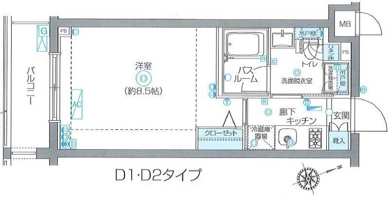 東京都杉並区松庵１ 三鷹台駅 1K マンション 賃貸物件詳細