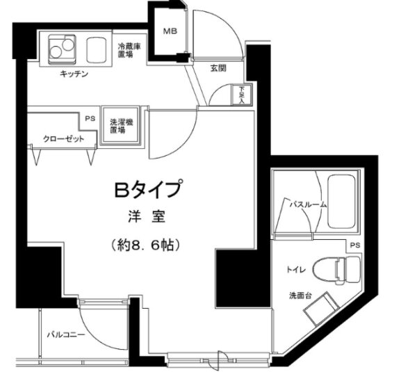 東京都江東区新大橋１ 森下駅 1K マンション 賃貸物件詳細