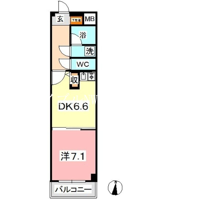 岡山県倉敷市松島 中庄駅 1DK マンション 賃貸物件詳細