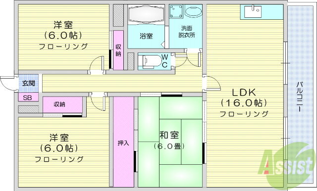 宮城県仙台市青葉区北山１ 北仙台駅 3LDK マンション 賃貸物件詳細