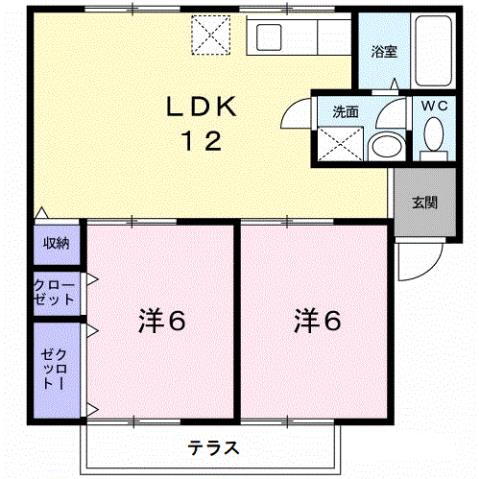 愛媛県松山市山西町 山西駅 2LDK アパート 賃貸物件詳細