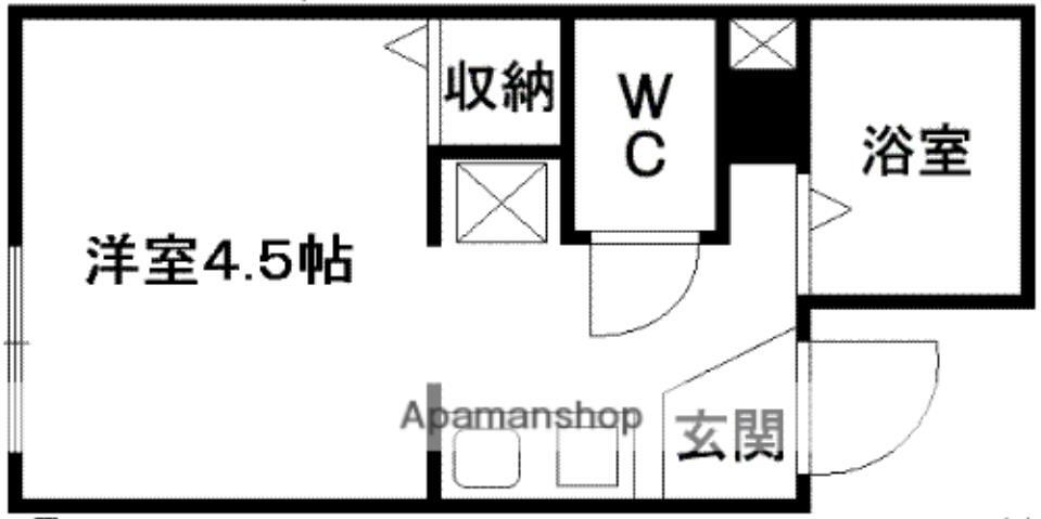 ヴィラ水前寺公園 2階 ワンルーム 賃貸物件詳細