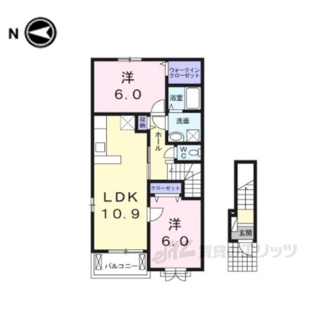 奈良県北葛城郡河合町泉台３ 佐味田川駅 2LDK アパート 賃貸物件詳細