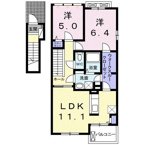 岡山県倉敷市上東 中庄駅 2LDK アパート 賃貸物件詳細