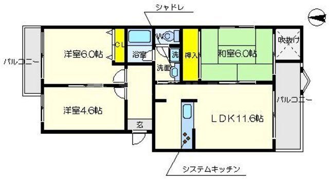 大阪府吹田市五月が丘東 南千里駅 3LDK マンション 賃貸物件詳細
