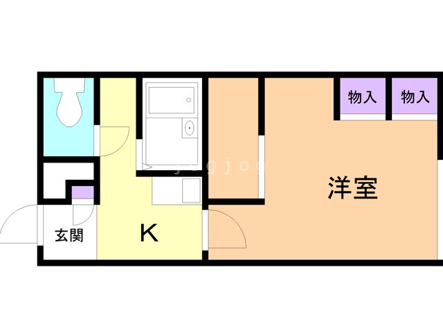 北海道江別市大麻中町 大麻駅 1K アパート 賃貸物件詳細