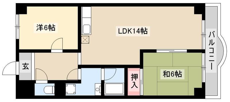 スカイハイツ塚本 4階 2LDK 賃貸物件詳細