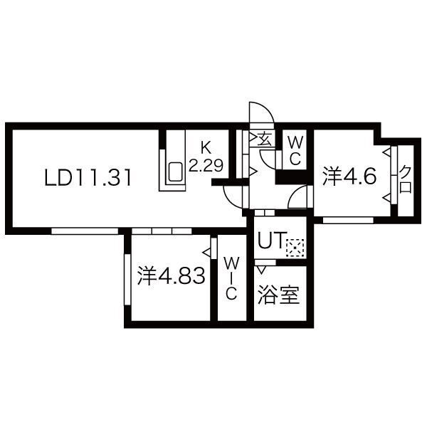 北海道札幌市厚別区大谷地東２ 大谷地駅 2LDK マンション 賃貸物件詳細