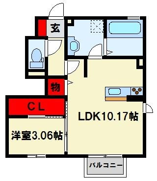 福岡県北九州市小倉北区片野新町１ 城野駅 1LDK アパート 賃貸物件詳細