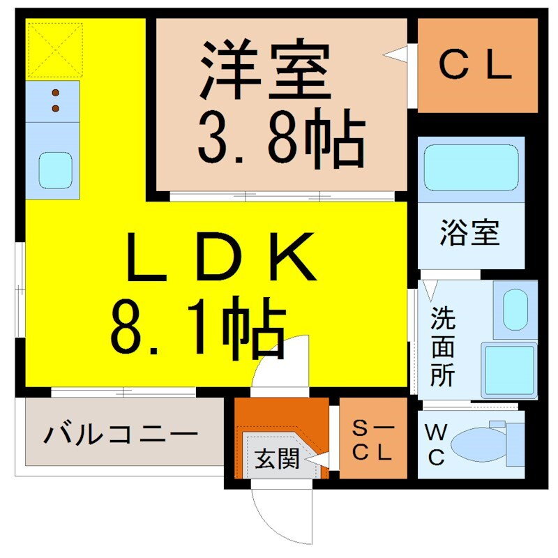 愛知県名古屋市中川区外新町１ 六番町駅 1LDK アパート 賃貸物件詳細
