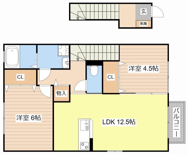 滋賀県彦根市東沼波町 南彦根駅 2LDK アパート 賃貸物件詳細
