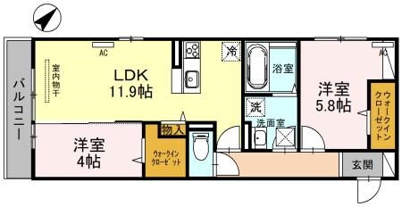 大阪府泉大津市我孫子１ 和泉府中駅 2LDK アパート 賃貸物件詳細