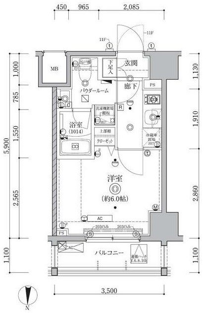 東京都品川区南大井２ 大森駅 1K マンション 賃貸物件詳細