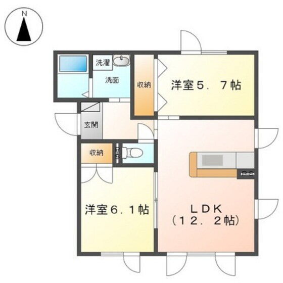北海道函館市神山３ 2LDK アパート 賃貸物件詳細