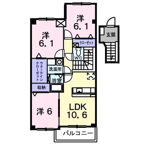 イーストガーデン 5階 3LDK 賃貸物件詳細