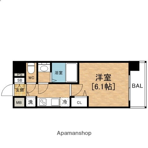 プレサンス京町堀ノース 4階 1K 賃貸物件詳細