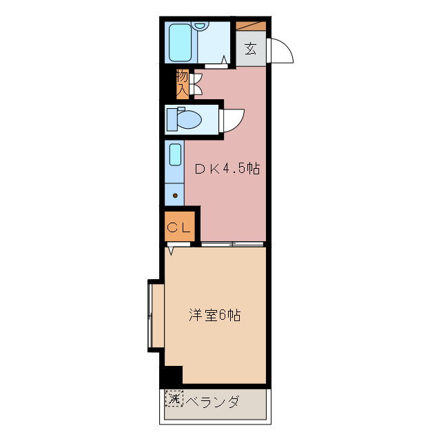 三重県津市東丸之内 津新町駅 1DK マンション 賃貸物件詳細