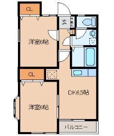 トゥインクルコート南小泉ＩＩＩ番館 2階 2DK 賃貸物件詳細