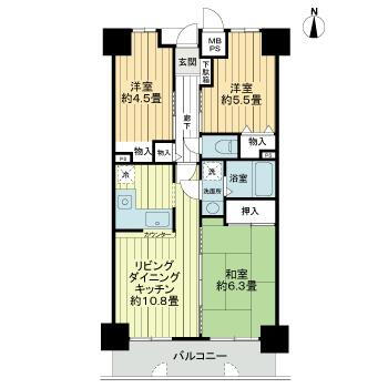 岡山県倉敷市幸町 倉敷駅 3LDK マンション 賃貸物件詳細
