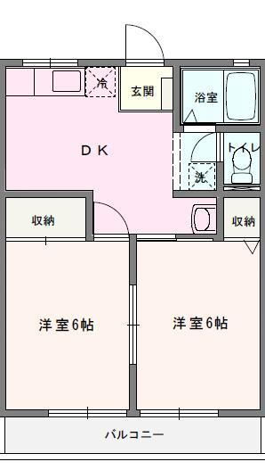 ハムステットＡ棟 1階 2DK 賃貸物件詳細