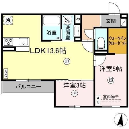 ＰＲＥＭＩＬＩＦＥ萩原 2階 2LDK 賃貸物件詳細