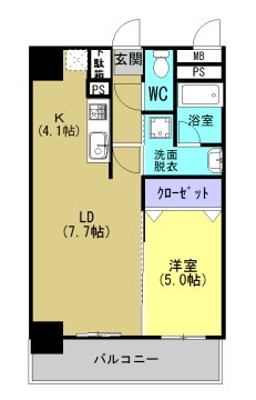 熊本県熊本市中央区坪井３ 1LDK マンション 賃貸物件詳細