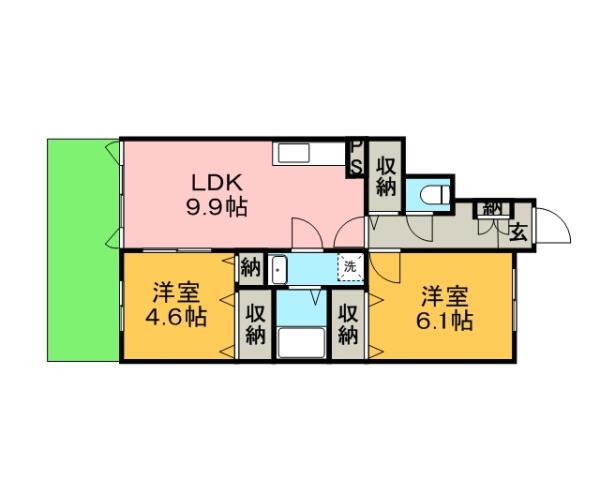 福岡県三潴郡大木町大字絵下古賀 八丁牟田駅 2SDK アパート 賃貸物件詳細