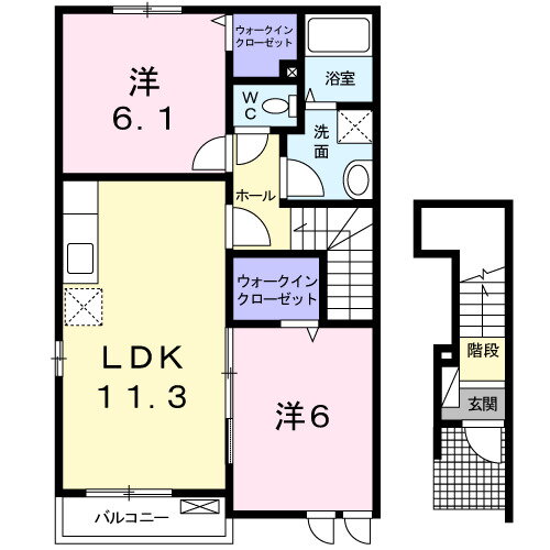 広島県福山市引野町 東福山駅 2LDK アパート 賃貸物件詳細