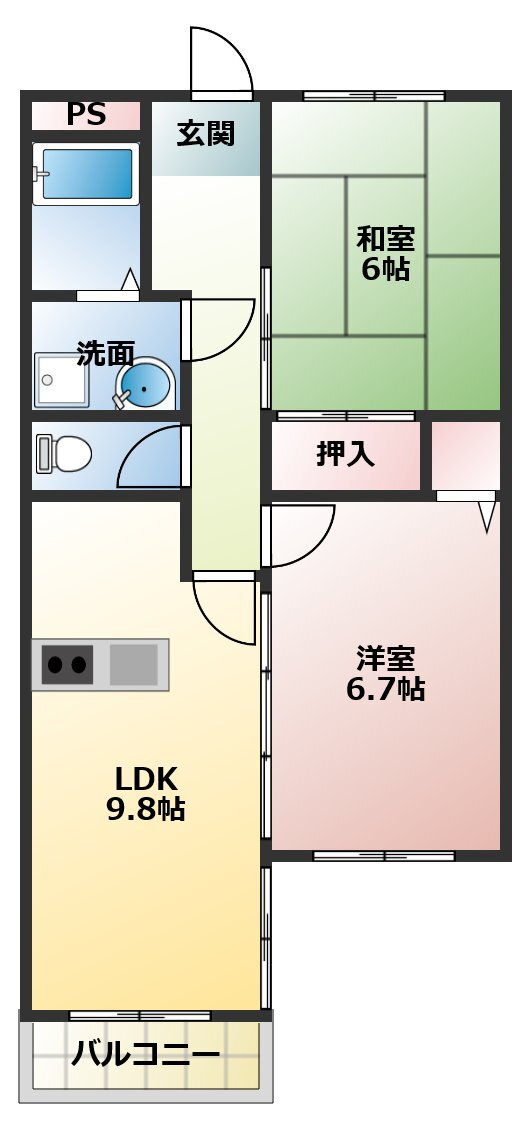 兵庫県明石市魚住町住吉１ 魚住駅 2LDK マンション 賃貸物件詳細