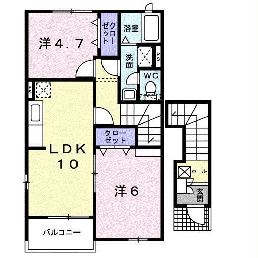 めぞん佐野Ａ 2階 2DK 賃貸物件詳細