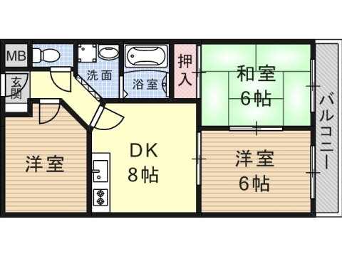 大阪府高槻市南庄所町 高槻駅 3DK マンション 賃貸物件詳細