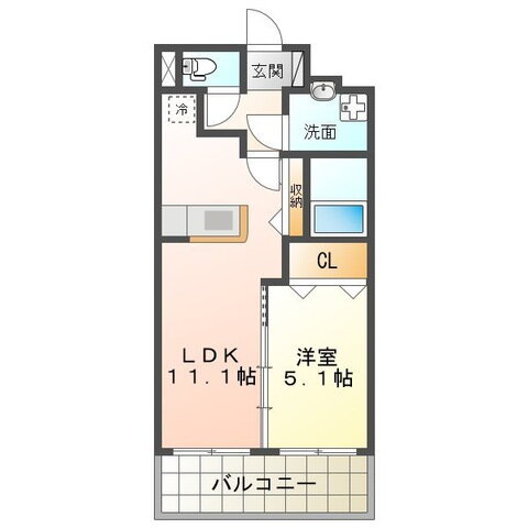 アンジューＶ 8階 1LDK 賃貸物件詳細