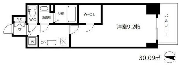 プレサンス江戸堀 7階 1K 賃貸物件詳細
