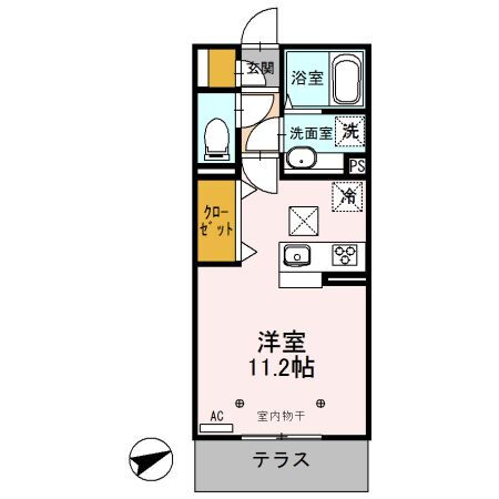 ブラスガーデン 1階 ワンルーム 賃貸物件詳細