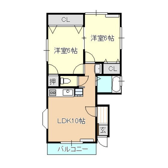 茨城県常総市水海道宝町 水海道駅 2LDK アパート 賃貸物件詳細