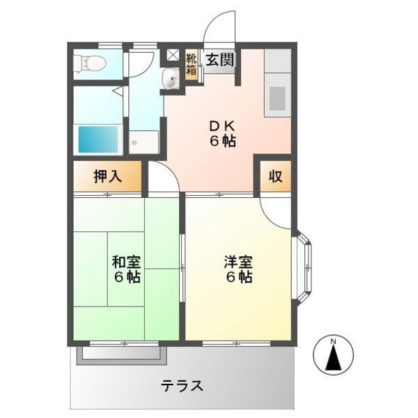 佐賀県鳥栖市曽根崎町 鳥栖駅 2DK アパート 賃貸物件詳細