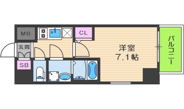 大阪府大阪市北区大淀中５ 福島駅 1K マンション 賃貸物件詳細