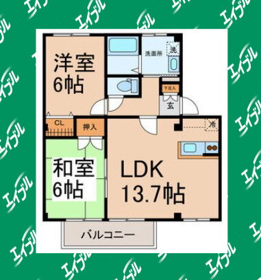 愛知県名古屋市緑区桶狭間清水山 南大高駅 2LDK アパート 賃貸物件詳細