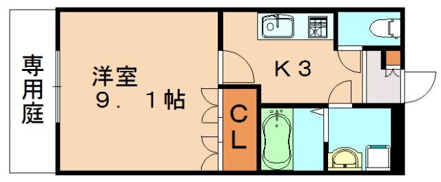 福岡県飯塚市菰田 飯塚駅 1K アパート 賃貸物件詳細