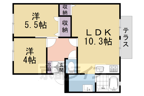 京都府京都市山科区椥辻草海道町 椥辻駅 3DK アパート 賃貸物件詳細