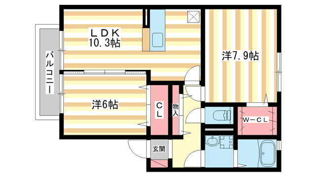 奈良県奈良市南京終町７ 京終駅 2LDK アパート 賃貸物件詳細