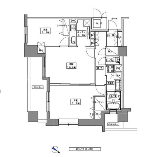 福岡県福岡市中央区今泉１ 薬院駅 2LDK マンション 賃貸物件詳細