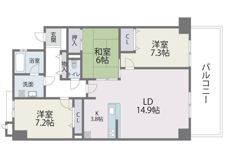 福岡県福岡市東区香椎照葉３ 香椎花園前駅 3LDK マンション 賃貸物件詳細