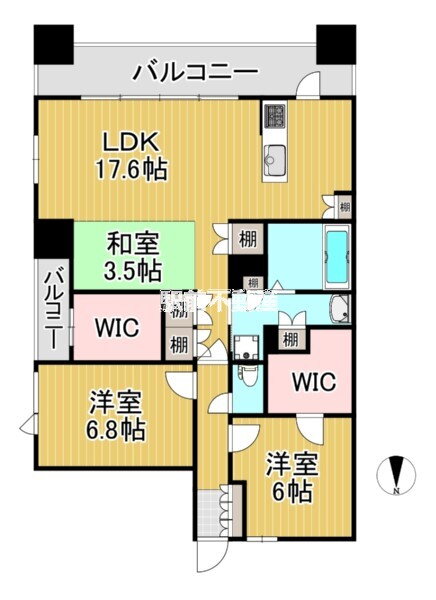 Ｎｕｄｇｅｏｎｅ．照葉 6階 3LDK 賃貸物件詳細