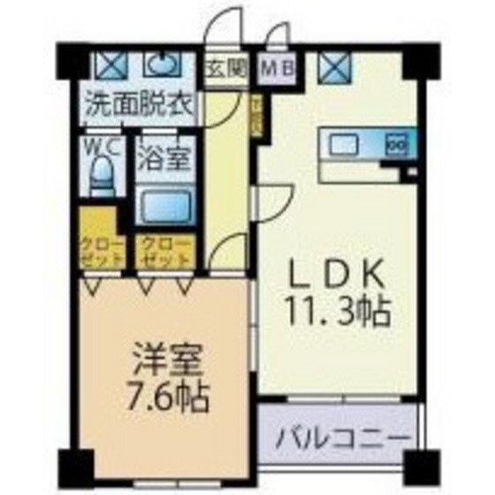 福岡県福岡市西区内浜２ 姪浜駅 1LDK マンション 賃貸物件詳細