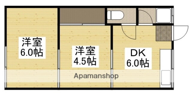 岡山県岡山市北区伊福町２ 岡山駅 2DK アパート 賃貸物件詳細