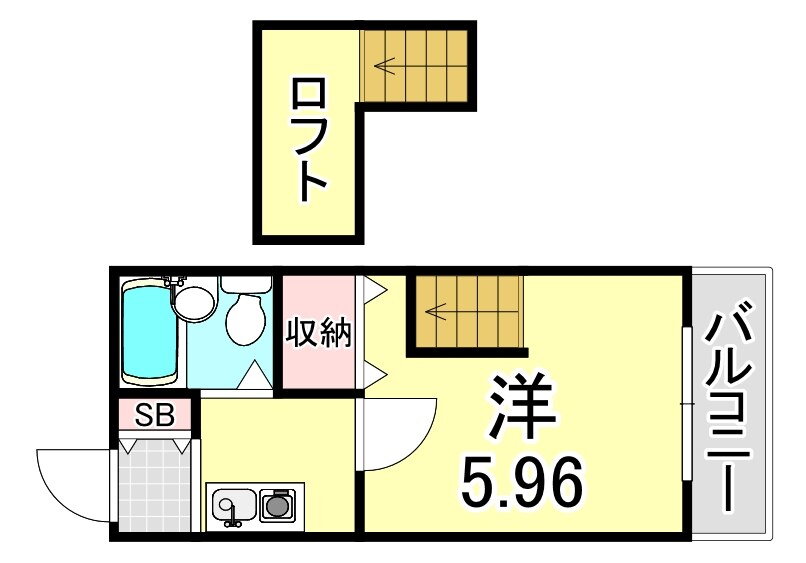 兵庫県尼崎市尾浜町３ 尼崎駅 1K アパート 賃貸物件詳細